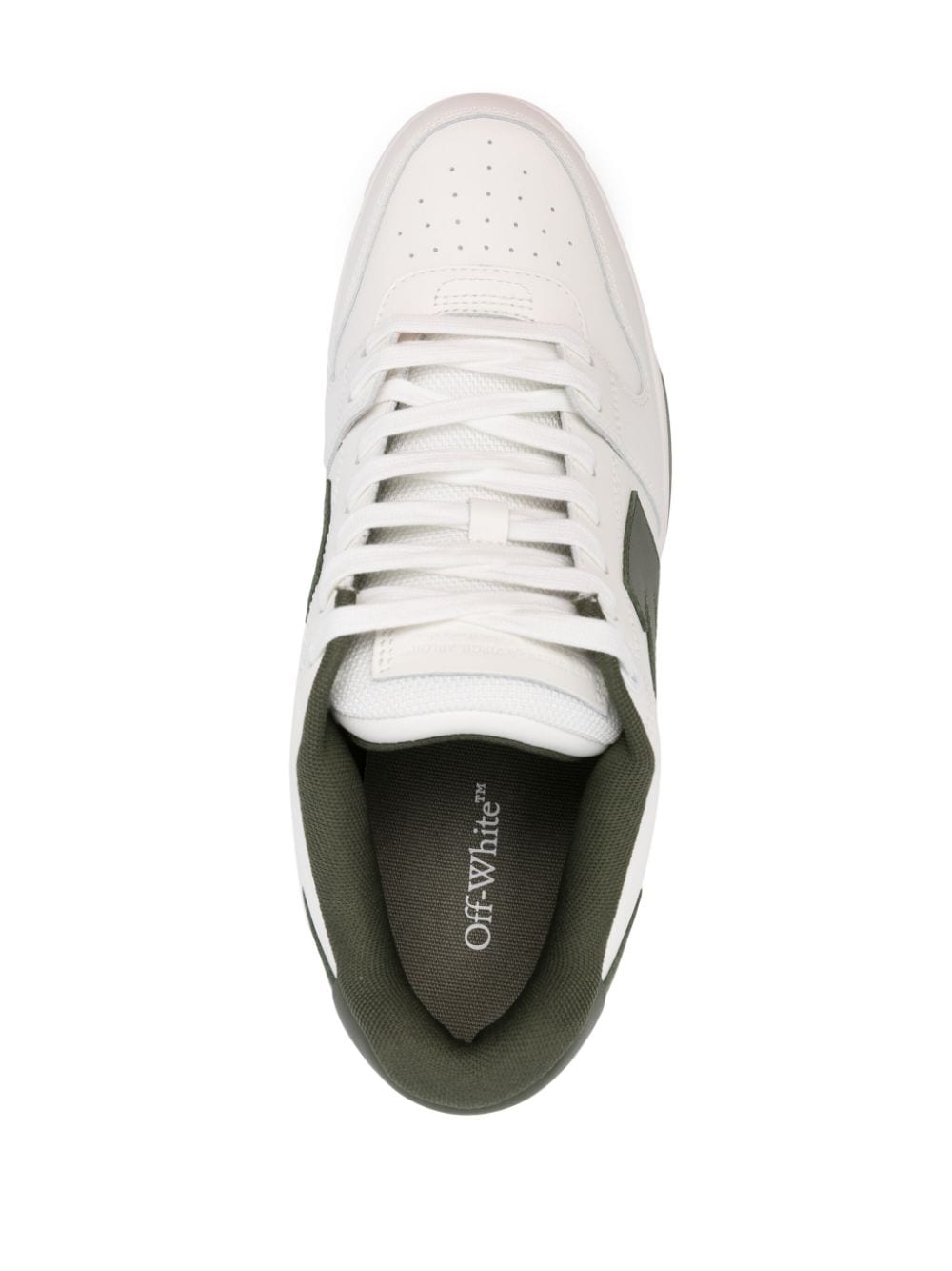 Off-White Green Calf Leather Sneakers image 2