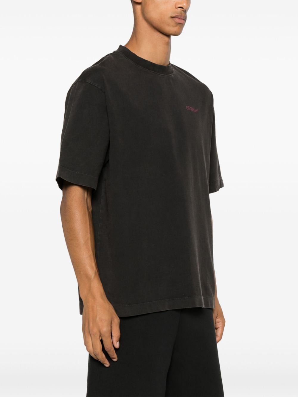 Off-White Black T-Shirt with Logo Print image 1