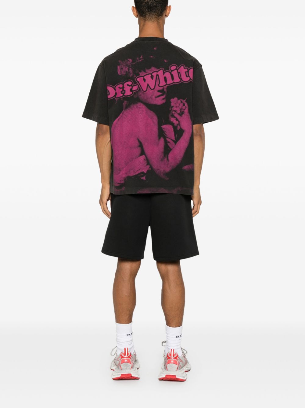 Off-White Black T-Shirt with Logo Print image 4