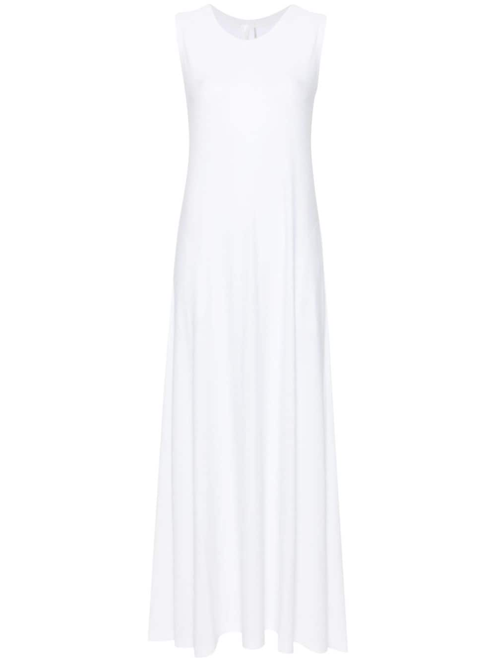 Norma Kamali White Stretch-Jersey A-Line Dress image 0