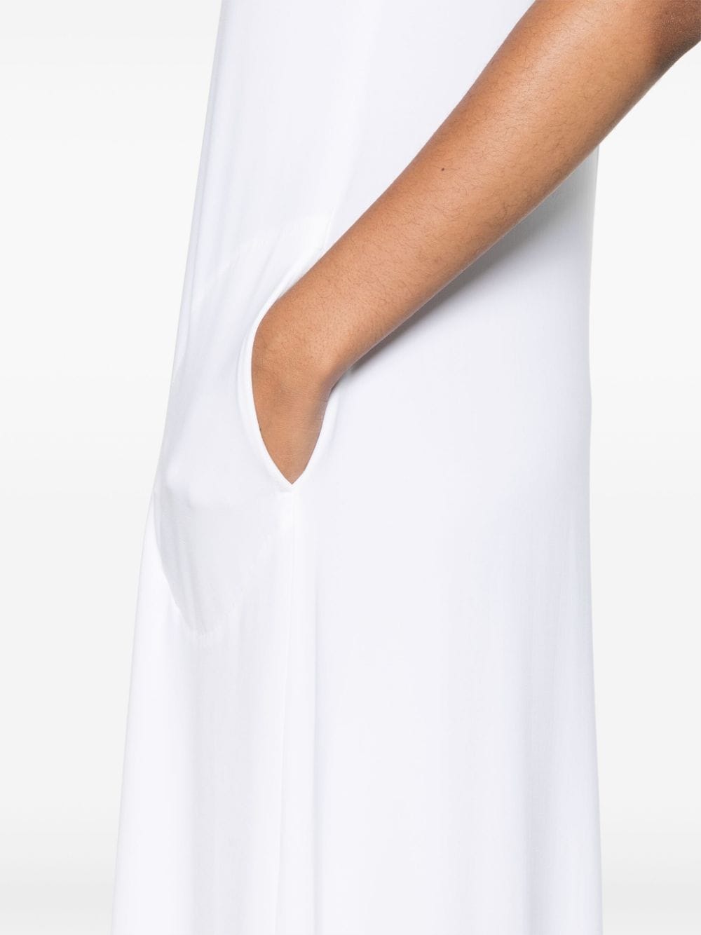 Norma Kamali White Stretch-Jersey A-Line Dress image 2