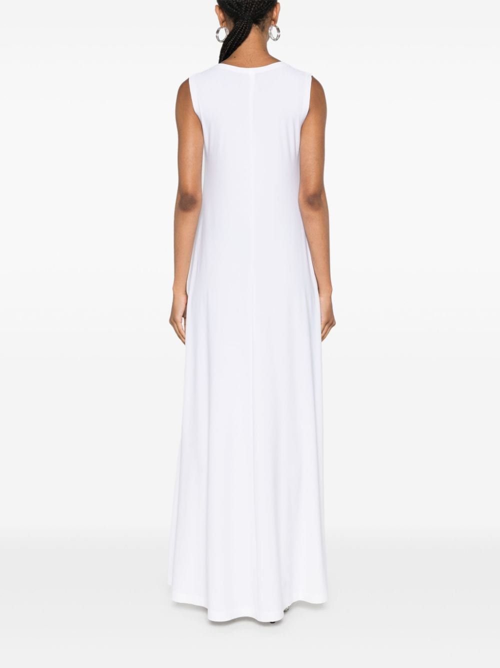 Norma Kamali White Stretch-Jersey A-Line Dress image 3