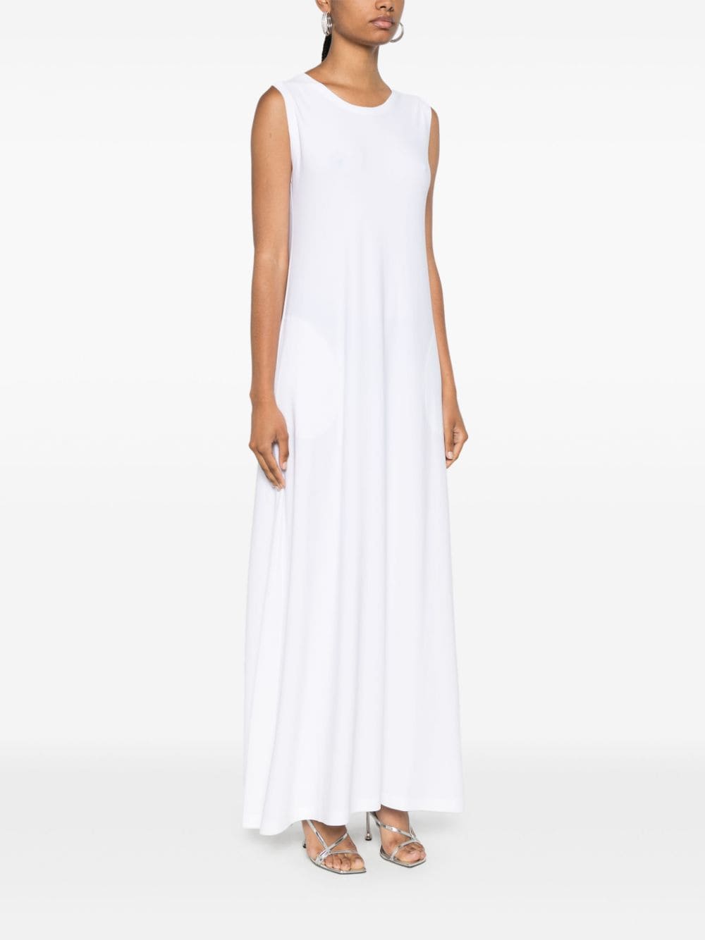 Norma Kamali White Stretch-Jersey A-Line Dress image 4