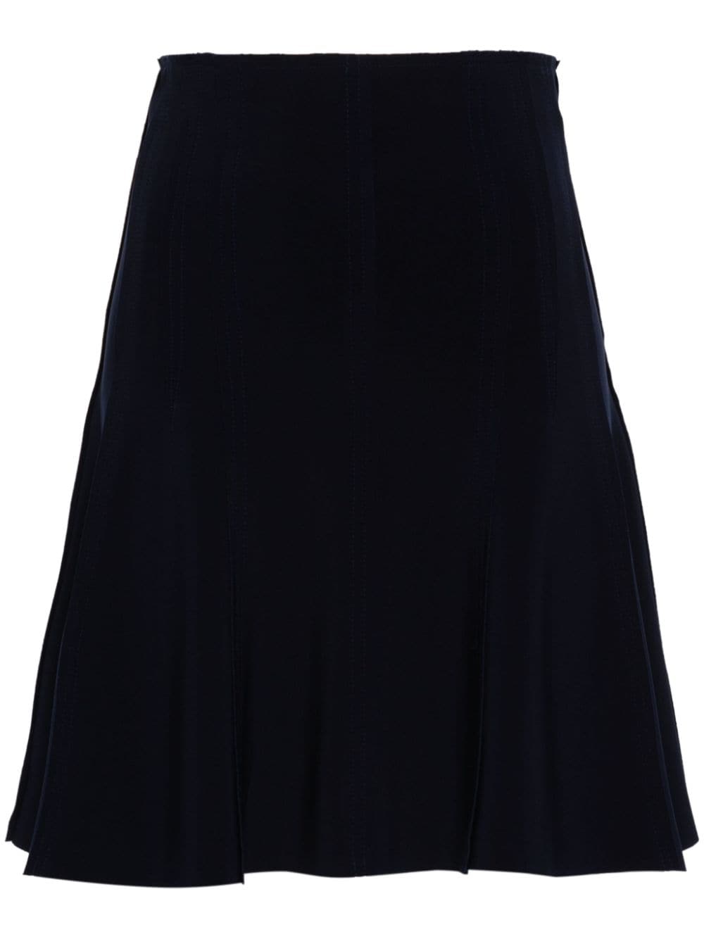 Norma Kamali Blue Stretch-Jersey Skirt image 0