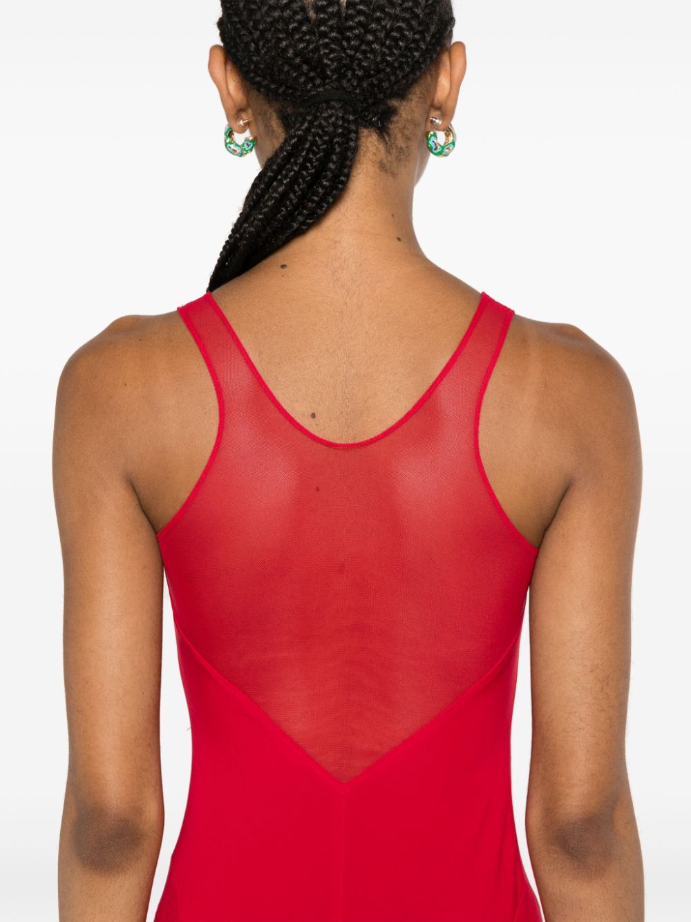 Norma Kamali Red Stretch-Jersey Sleeveless Maxi Dress image 1