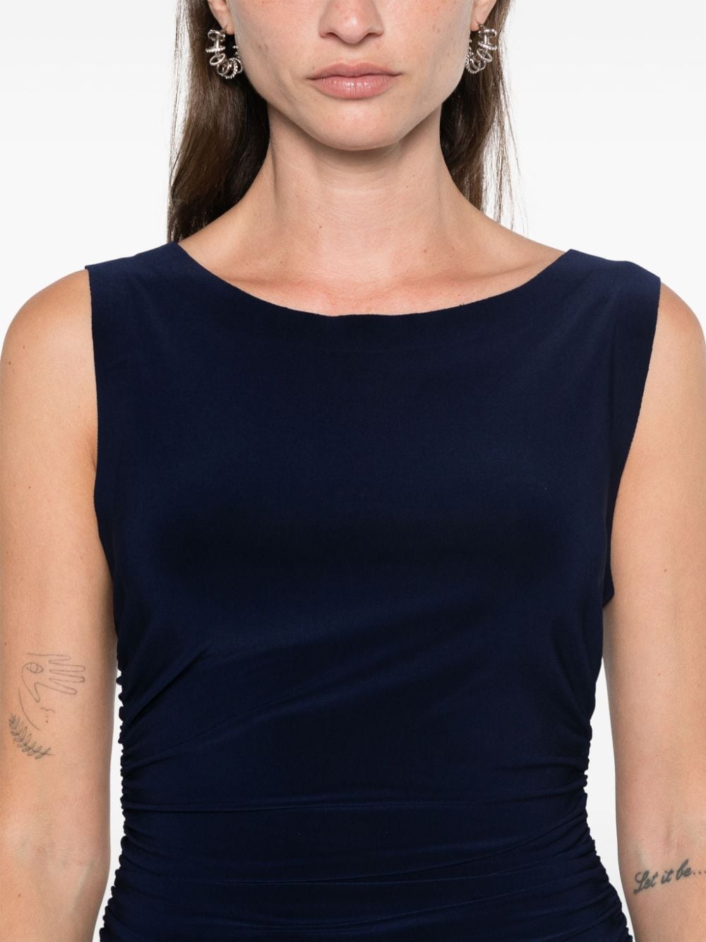 Norma Kamali Blue Stretch-Jersey Bodycon Dress image 2