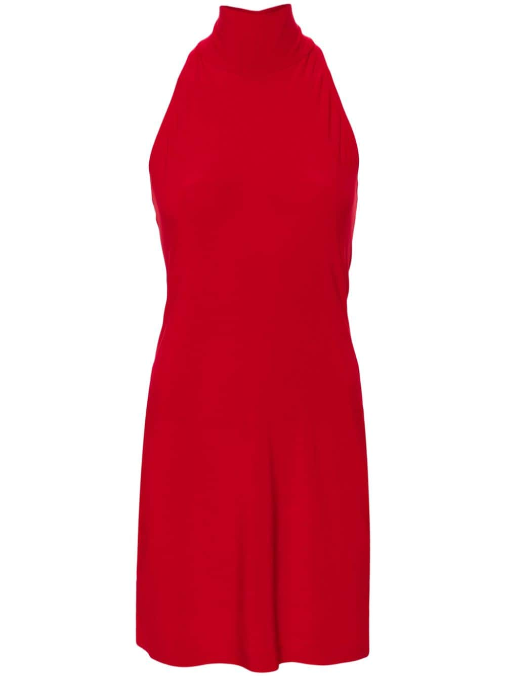 Norma Kamali Red Stretch Jersey Sleeveless Dress image 0