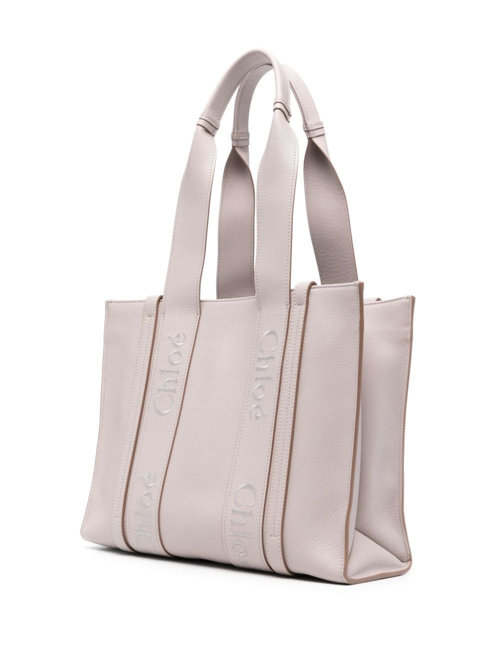 Chloé Grey Calfskin Leather Handbag with Woody Ribbon image 1