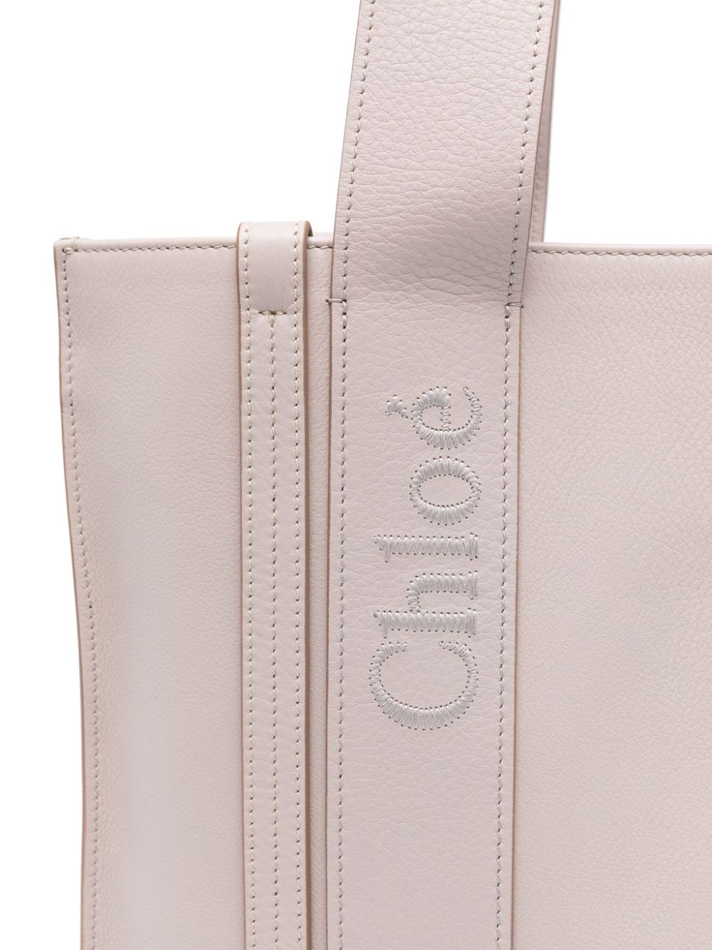 Chloé Grey Calfskin Leather Handbag with Woody Ribbon image 3