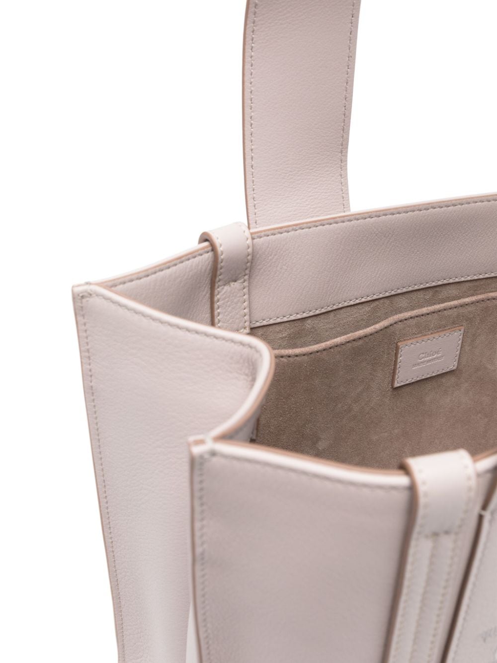 Chloé Grey Calfskin Leather Handbag with Woody Ribbon image 4