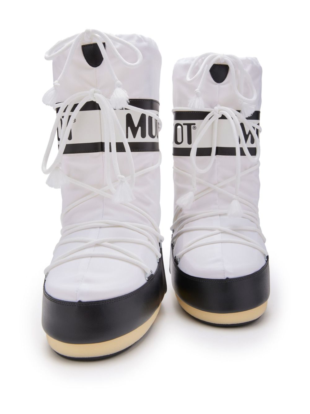 SLEEKEO Moon Boot - White & Black Two-Tone Winter Boots image 3