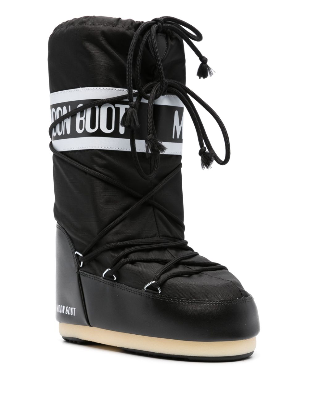 Moon Boot Black & White Panelled Insulated Waterproof Boots image 1