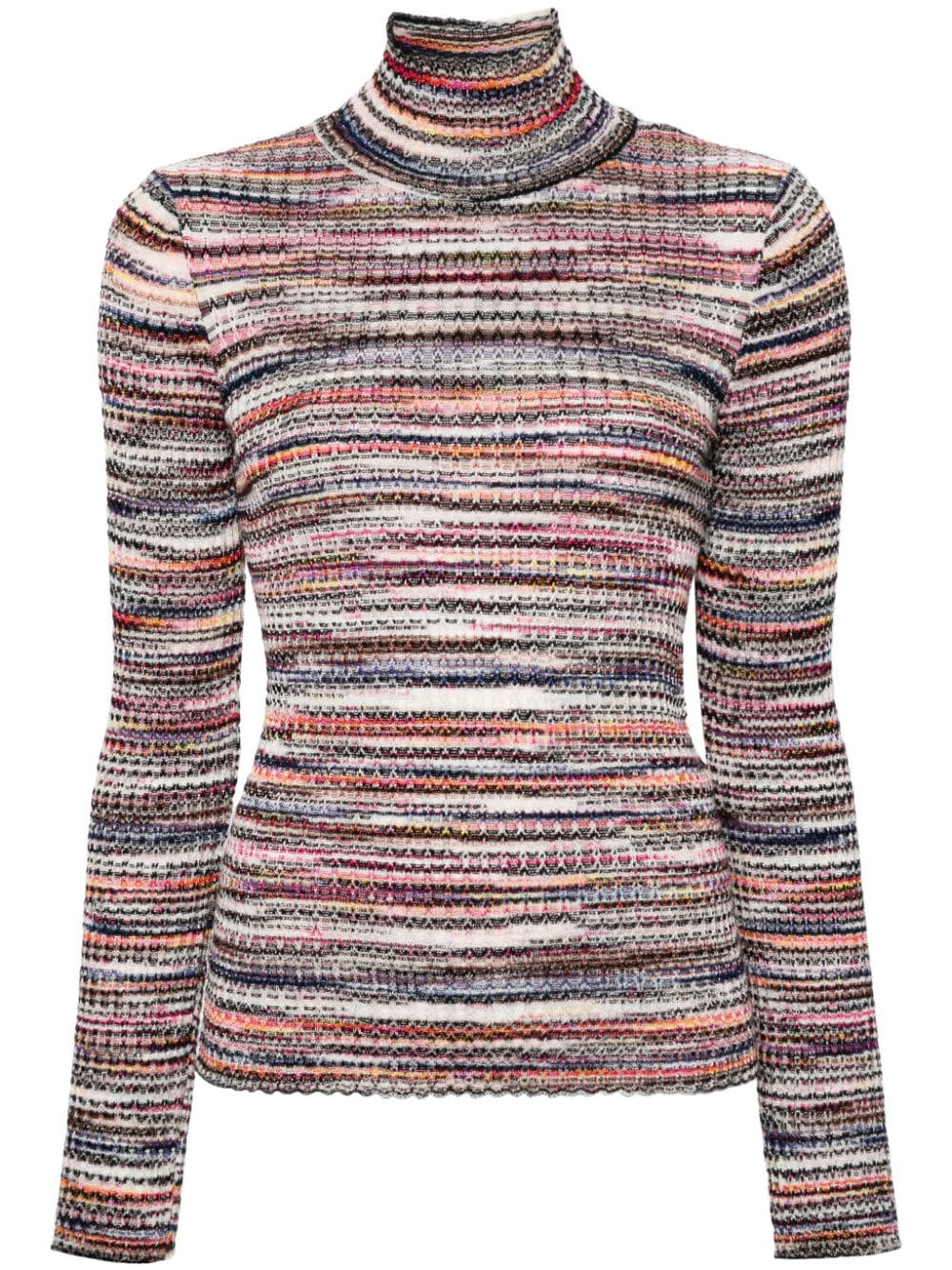 Missoni Women's Powder Knitted Sweater with Horizontal Stripes image 0