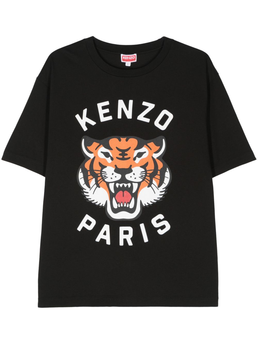 Kenzo Men's Black Tiger Head Logo T-Shirt image 0