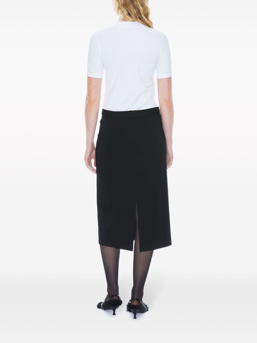 Filippa K White Organic Cotton Mock Neck Cropped Top image 1