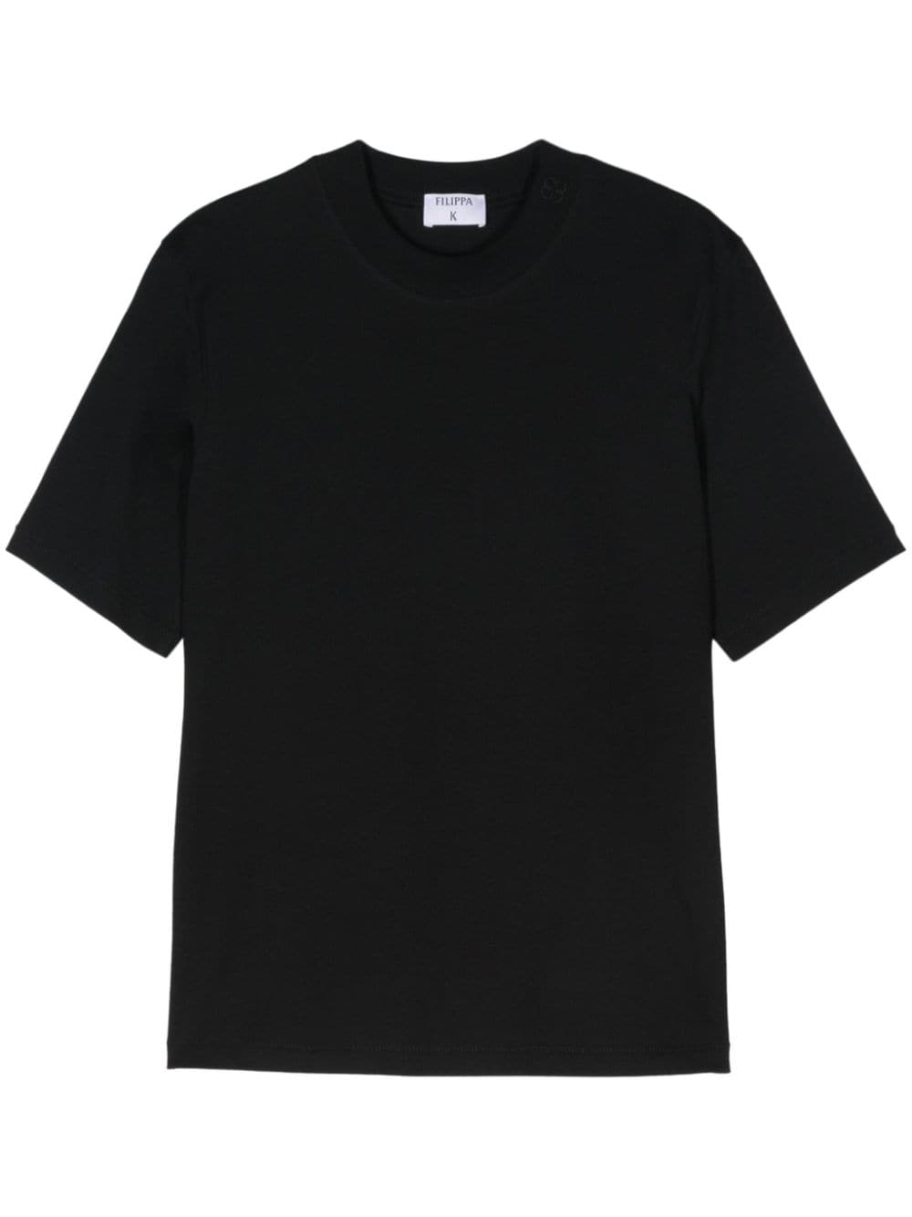 FILIPPA K Black Organic Cotton Mock Neck Top image 0