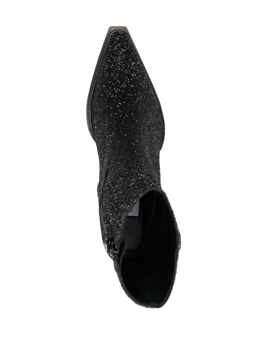 Jimmy Choo Black Glitter Western Ankle Boots image 3