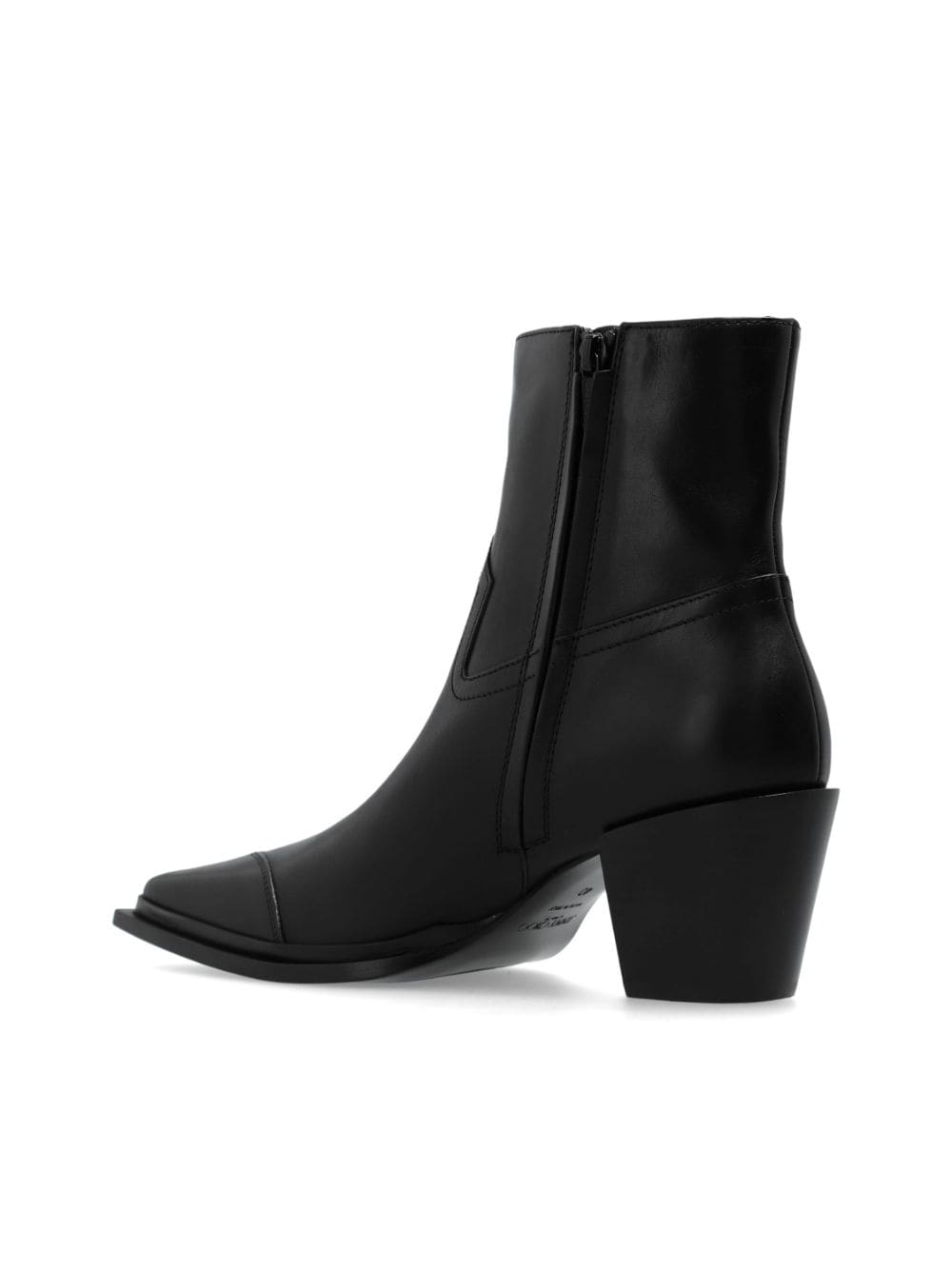 Jimmy Choo Black Leather Pointed Toe Ankle Boots image 2