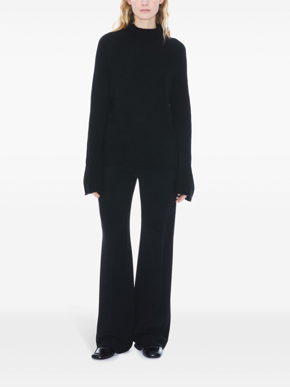 FILIPPA K Black Yak Knit Funnel Neck Sweater image 2