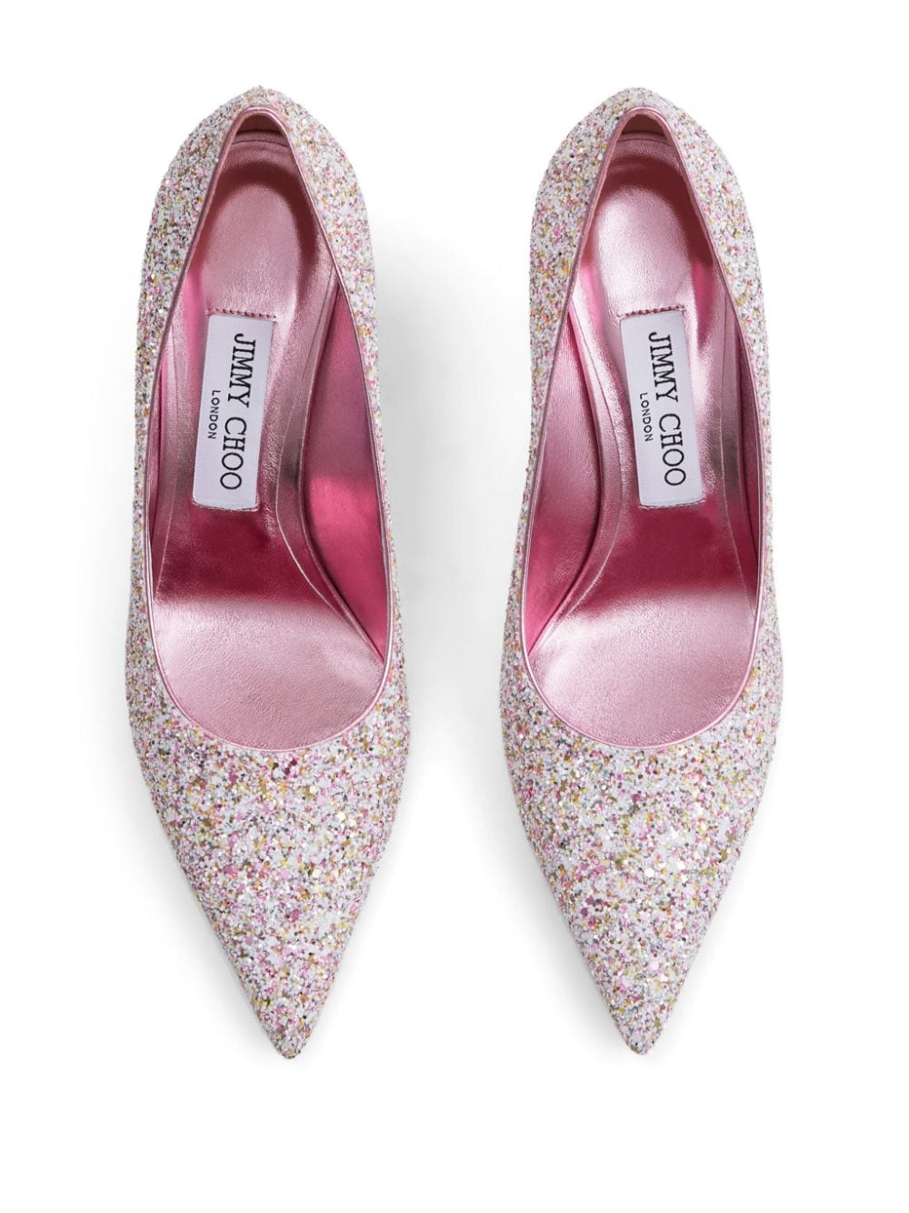 Jimmy Choo Pointed Toe Glitter High Heel Pumps image 2