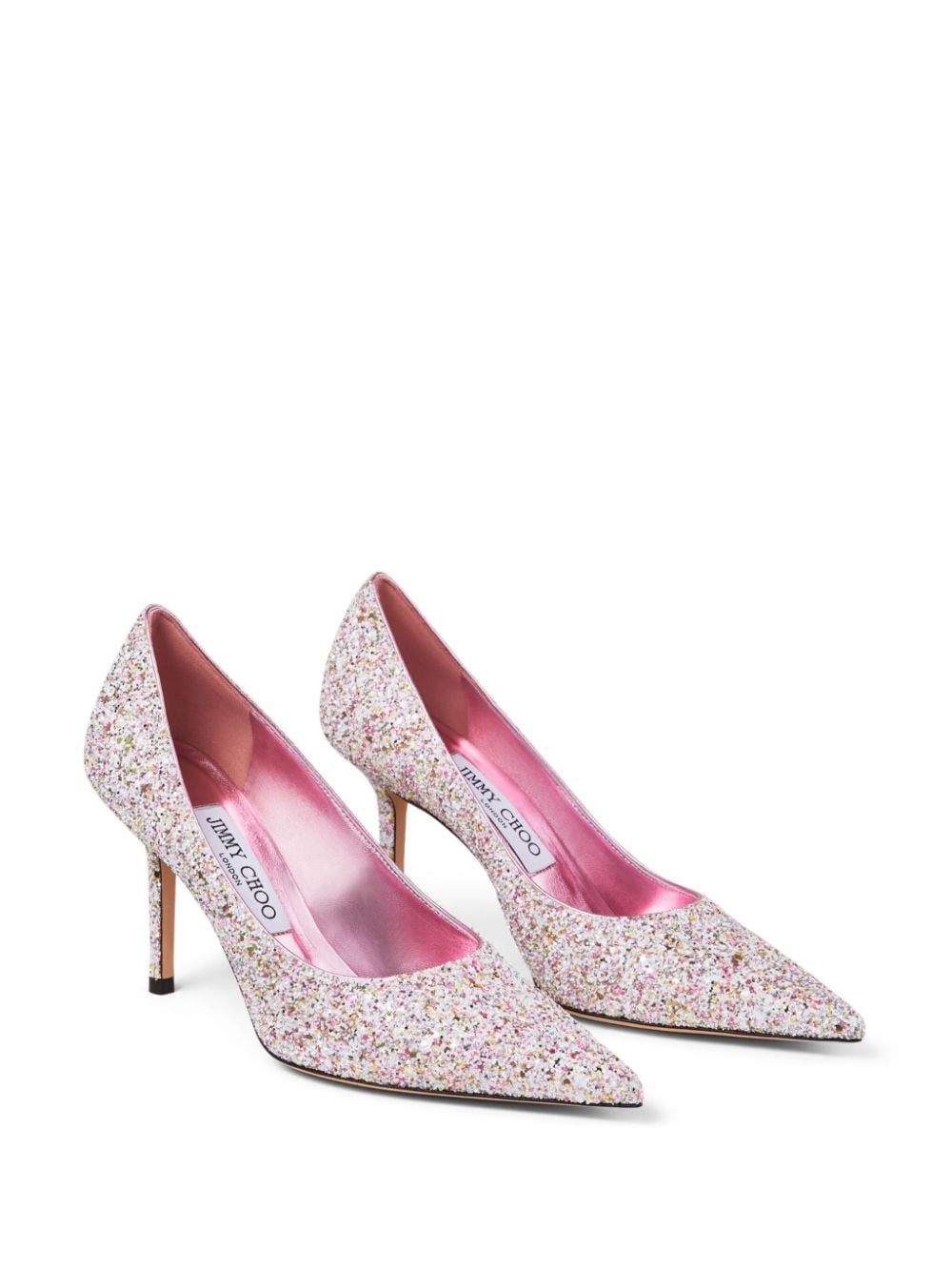 Jimmy Choo Pointed Toe Glitter High Heel Pumps image 4