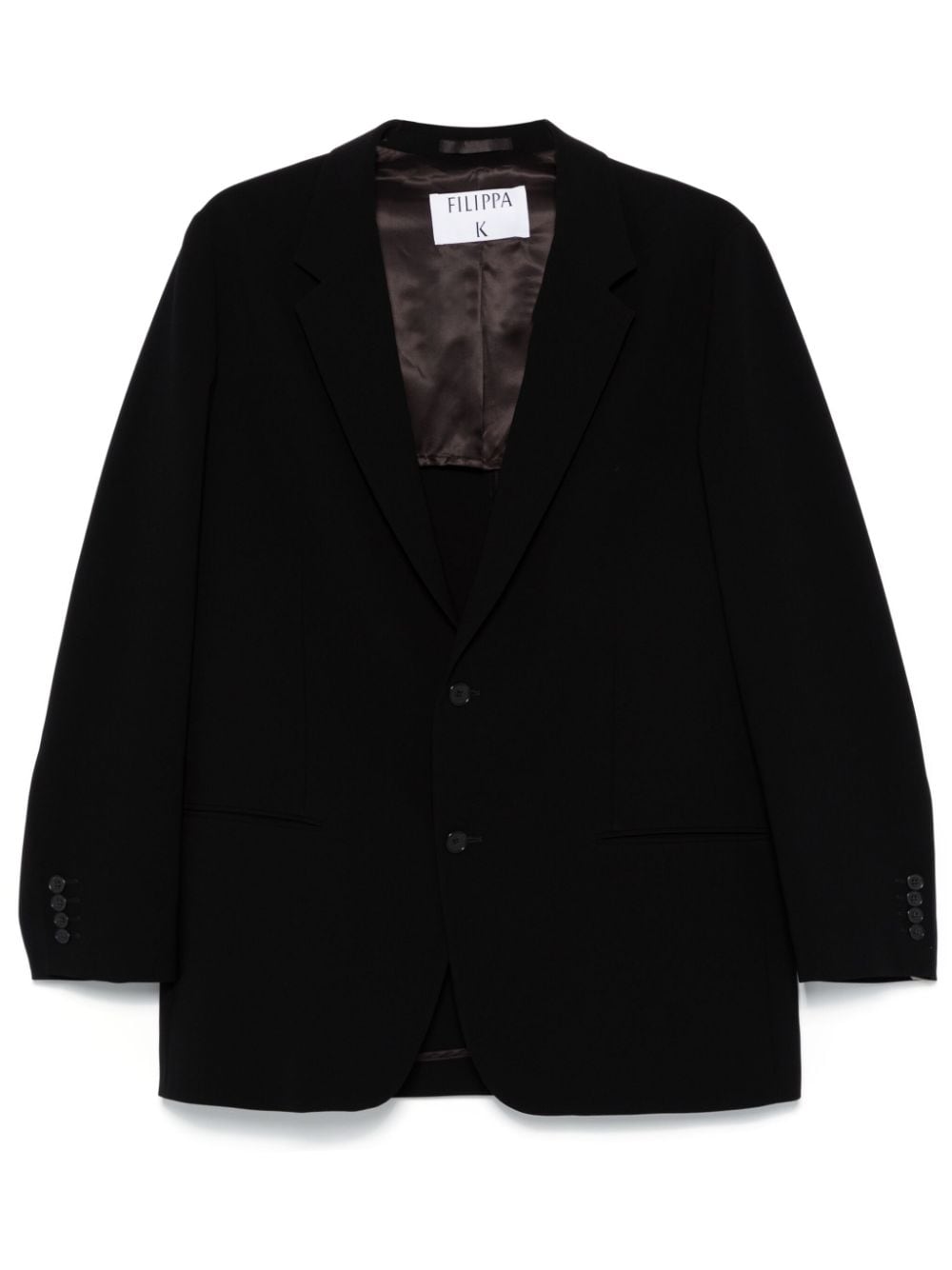 FILIPPA K Black Textured Front Button Blazer image 0