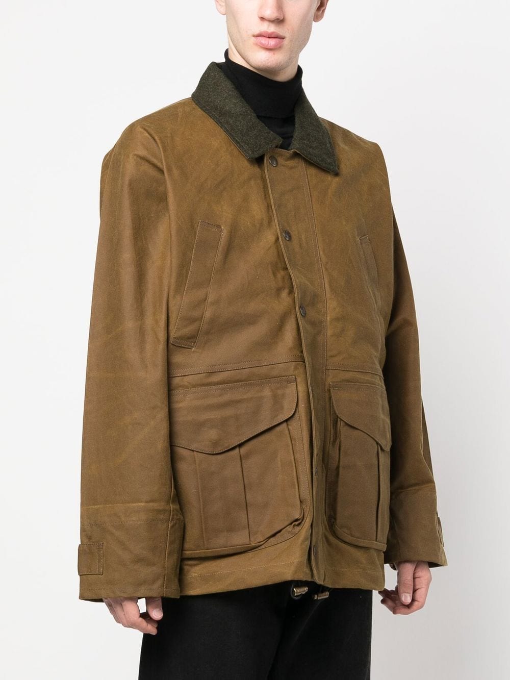 Filson Leather Brown Waxed Cotton Jacket image 2