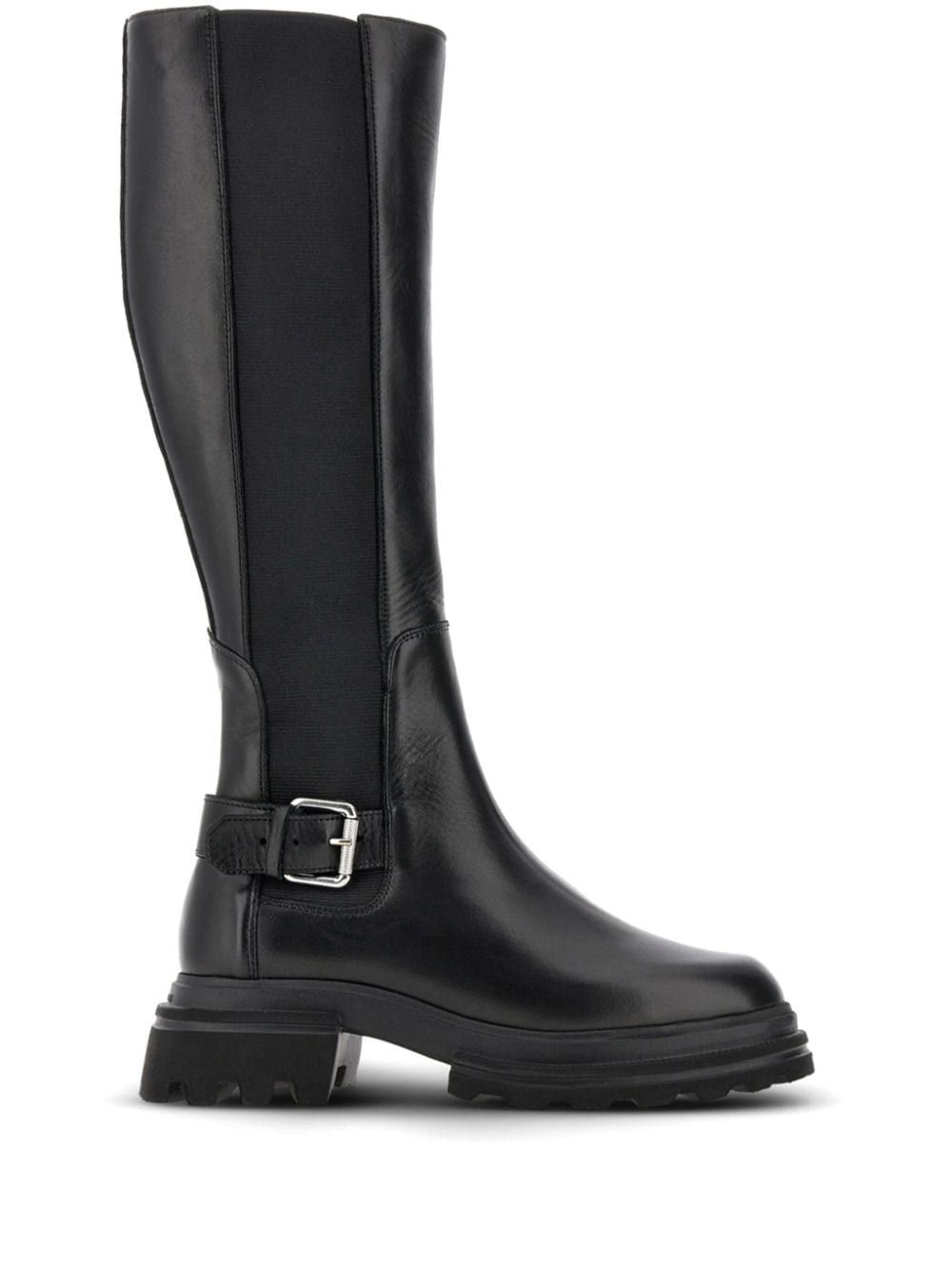 HOGAN PRE Black Leather Knee-High Boots image 0