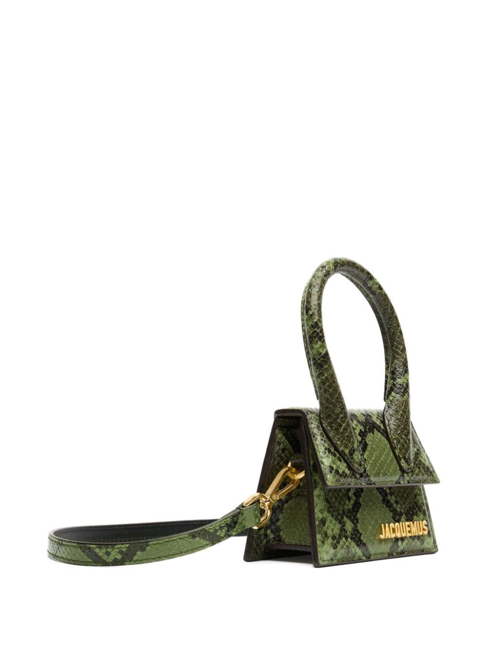 JACQUEMUS Le Chiquito Calfskin Leather Shoulder Bag - Green image 2