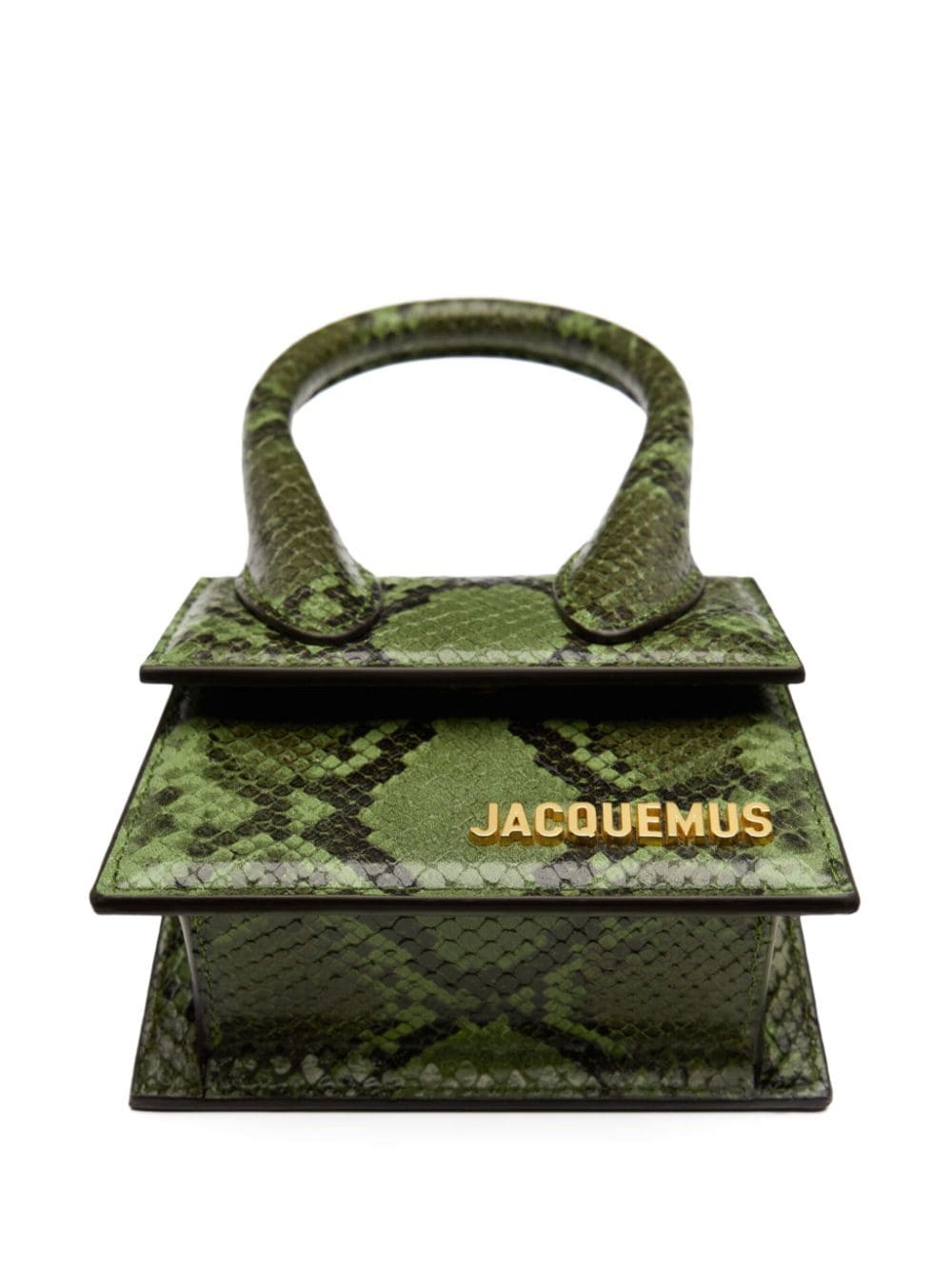 JACQUEMUS Le Chiquito Calfskin Leather Shoulder Bag - Green image 4