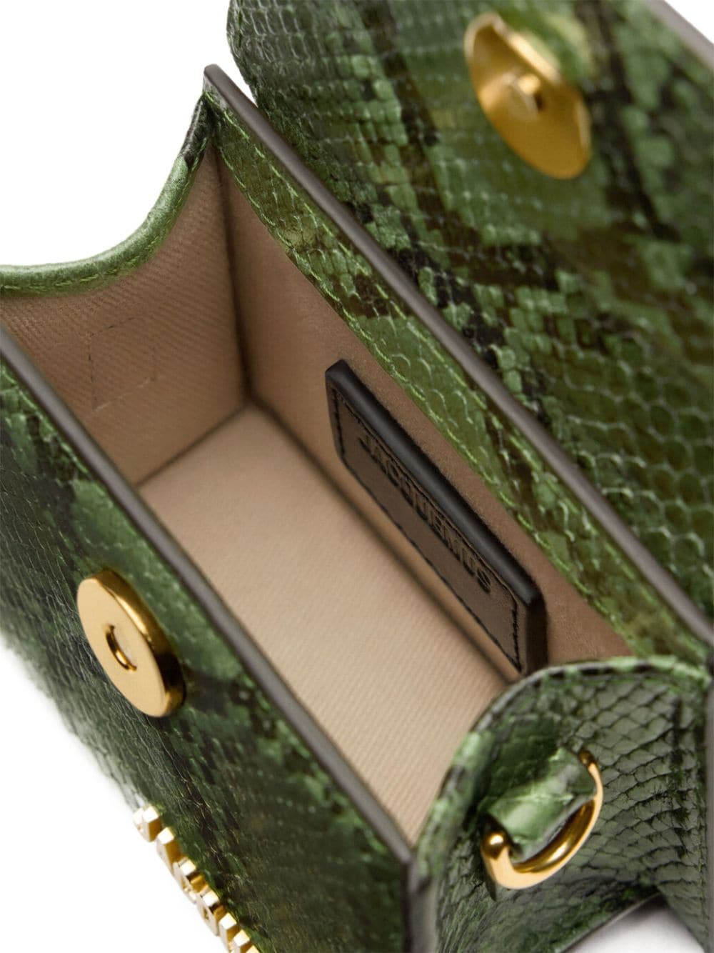 JACQUEMUS Le Chiquito Calfskin Leather Shoulder Bag - Green image 5