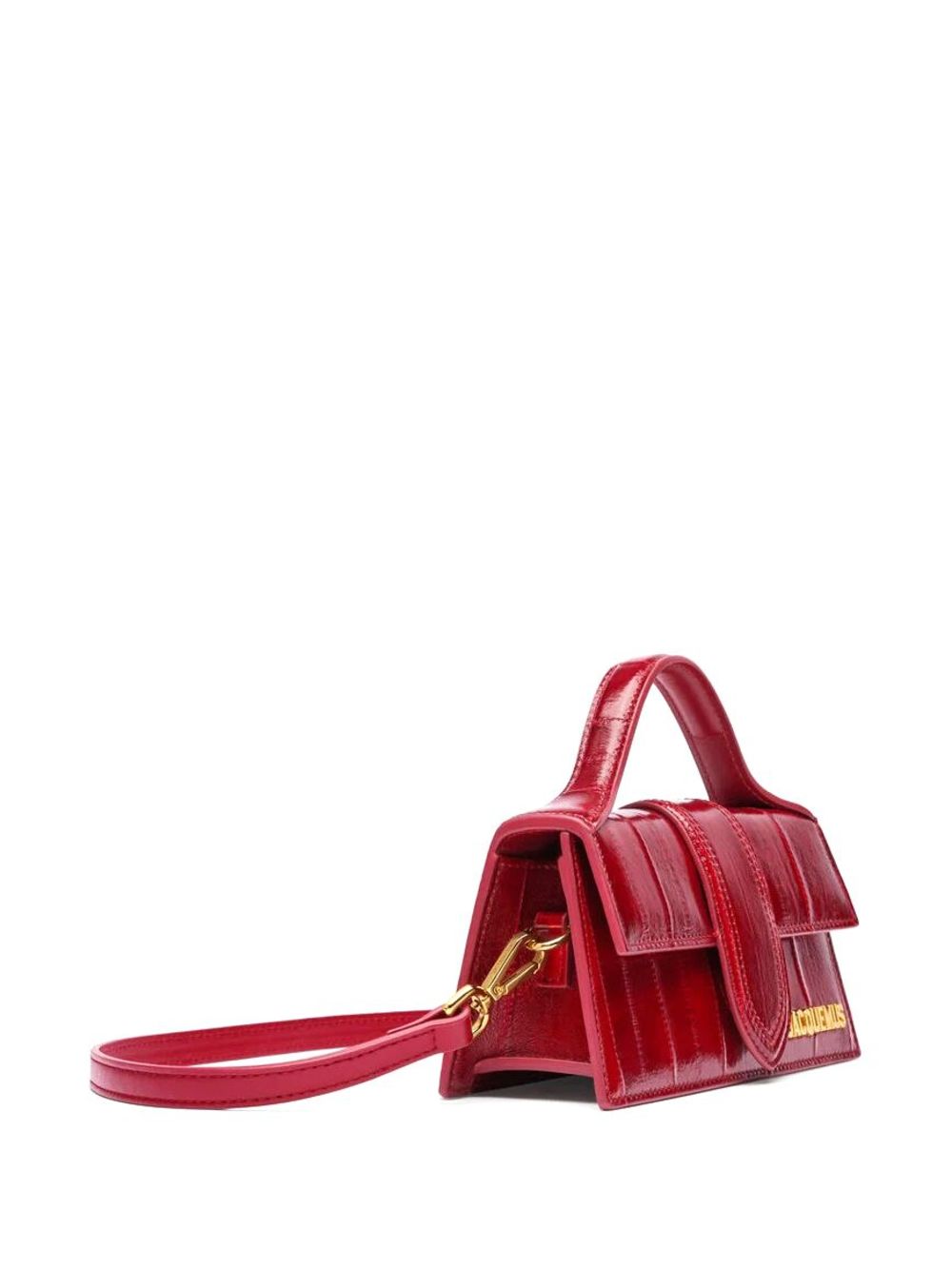 JACQUEMUS Le Chiquito Mini Bag with Eel Skin Leather Trim - Bordeaux image 1