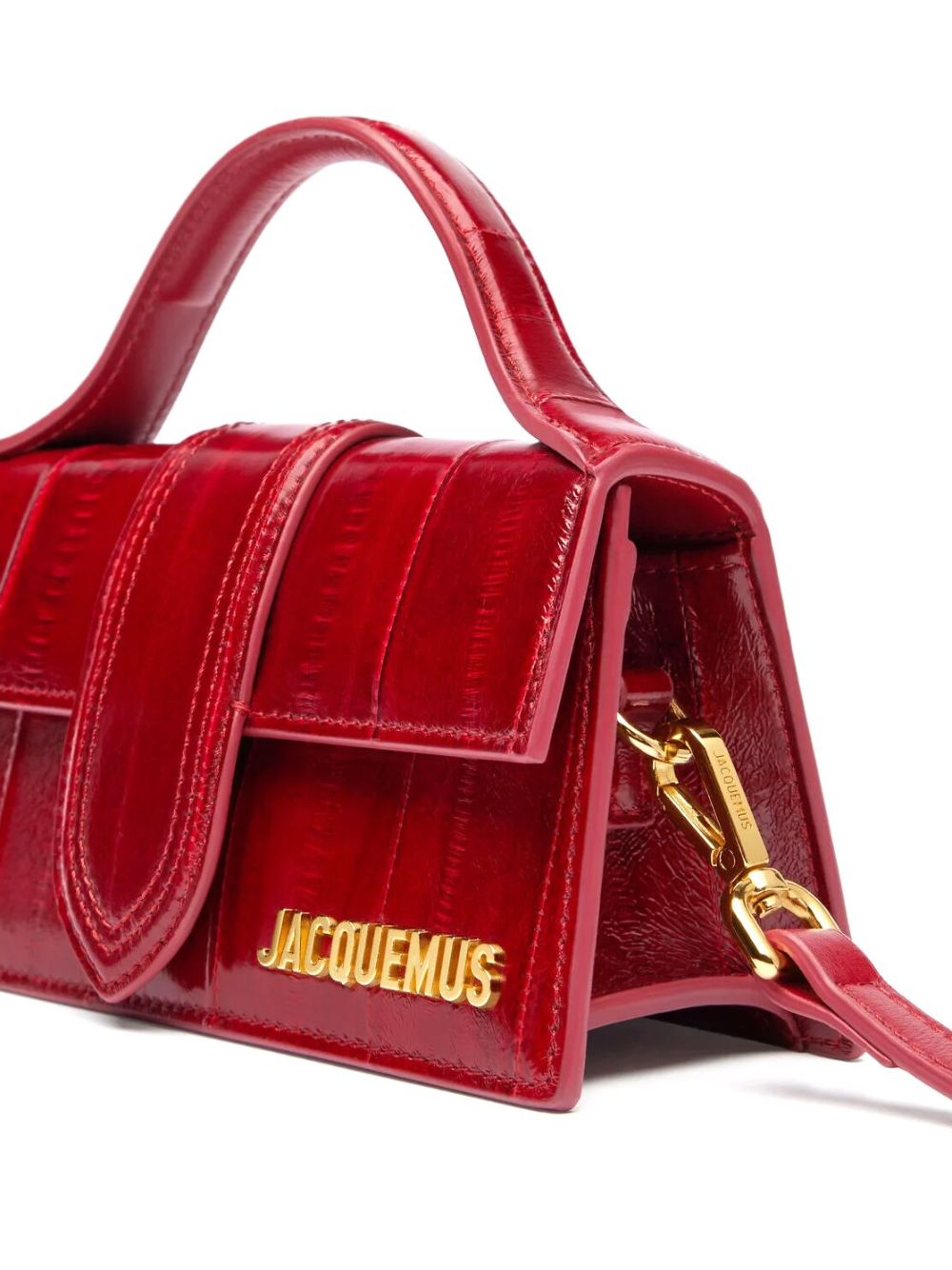 JACQUEMUS Le Chiquito Mini Bag with Eel Skin Leather Trim - Bordeaux image 3