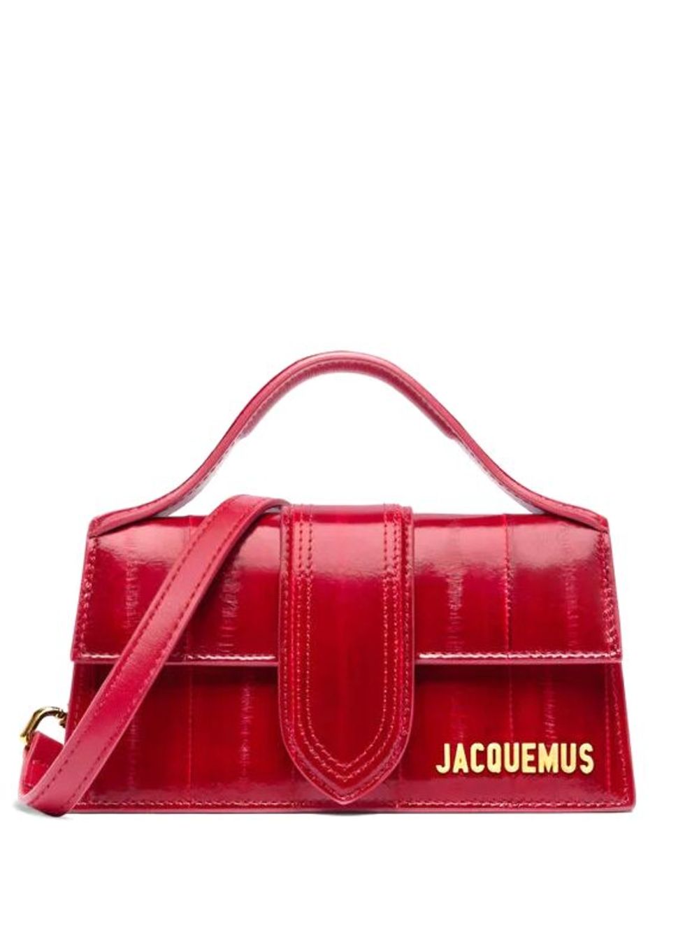 JACQUEMUS Le Chiquito Mini Bag with Eel Skin Leather Trim - Bordeaux image 0