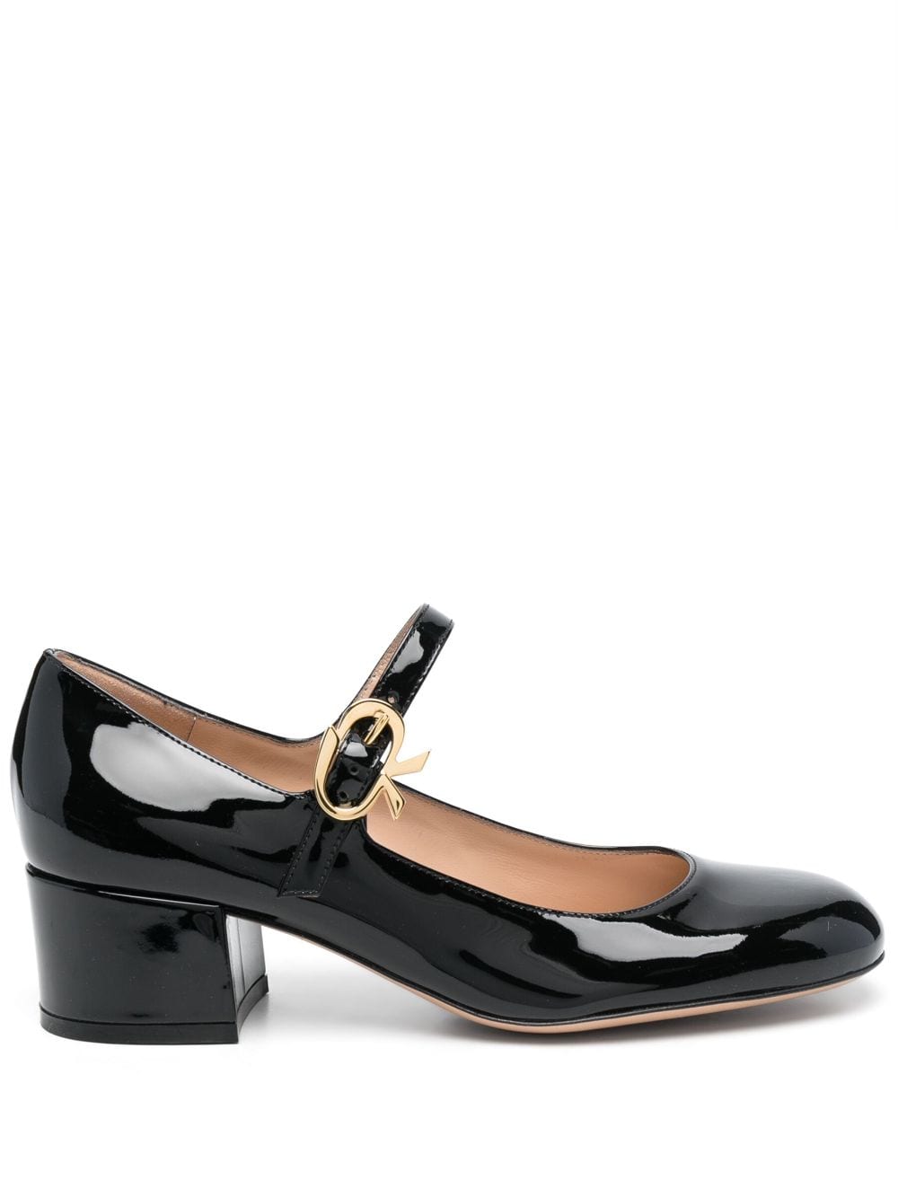 Gianvito Rossi Black Patent Leather Ankle Strap Heels image 0