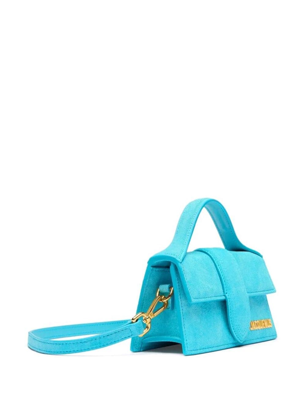 JACQUEMUS Clear Blue Suede Foldover Bag image 2