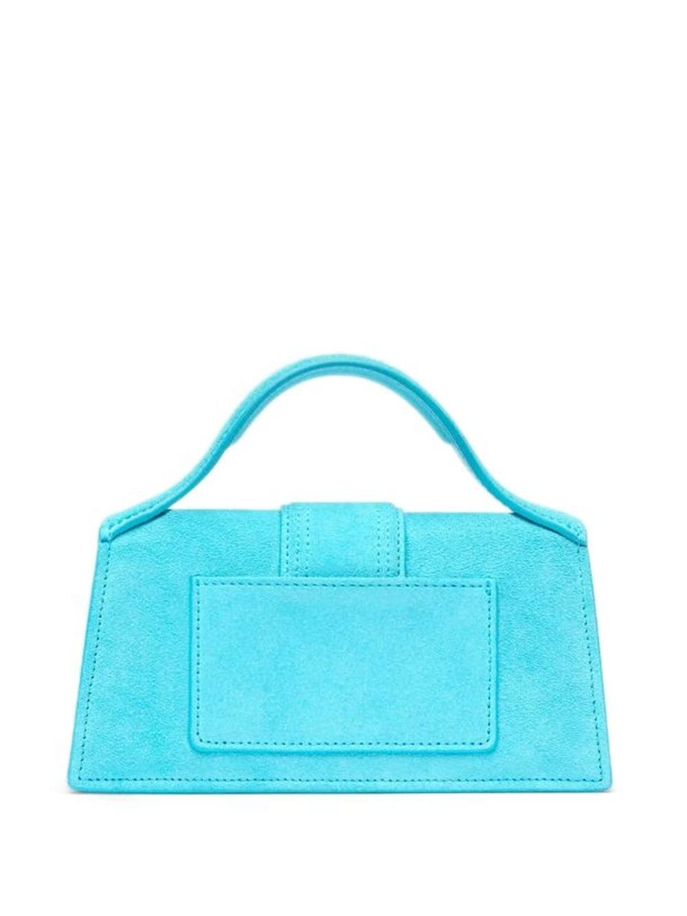 JACQUEMUS Clear Blue Suede Foldover Bag image 4