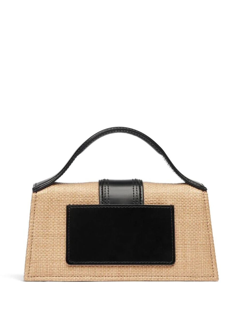 JACQUEMUS Le Chiquito Calfskin Raffia Bag - Beige image 4