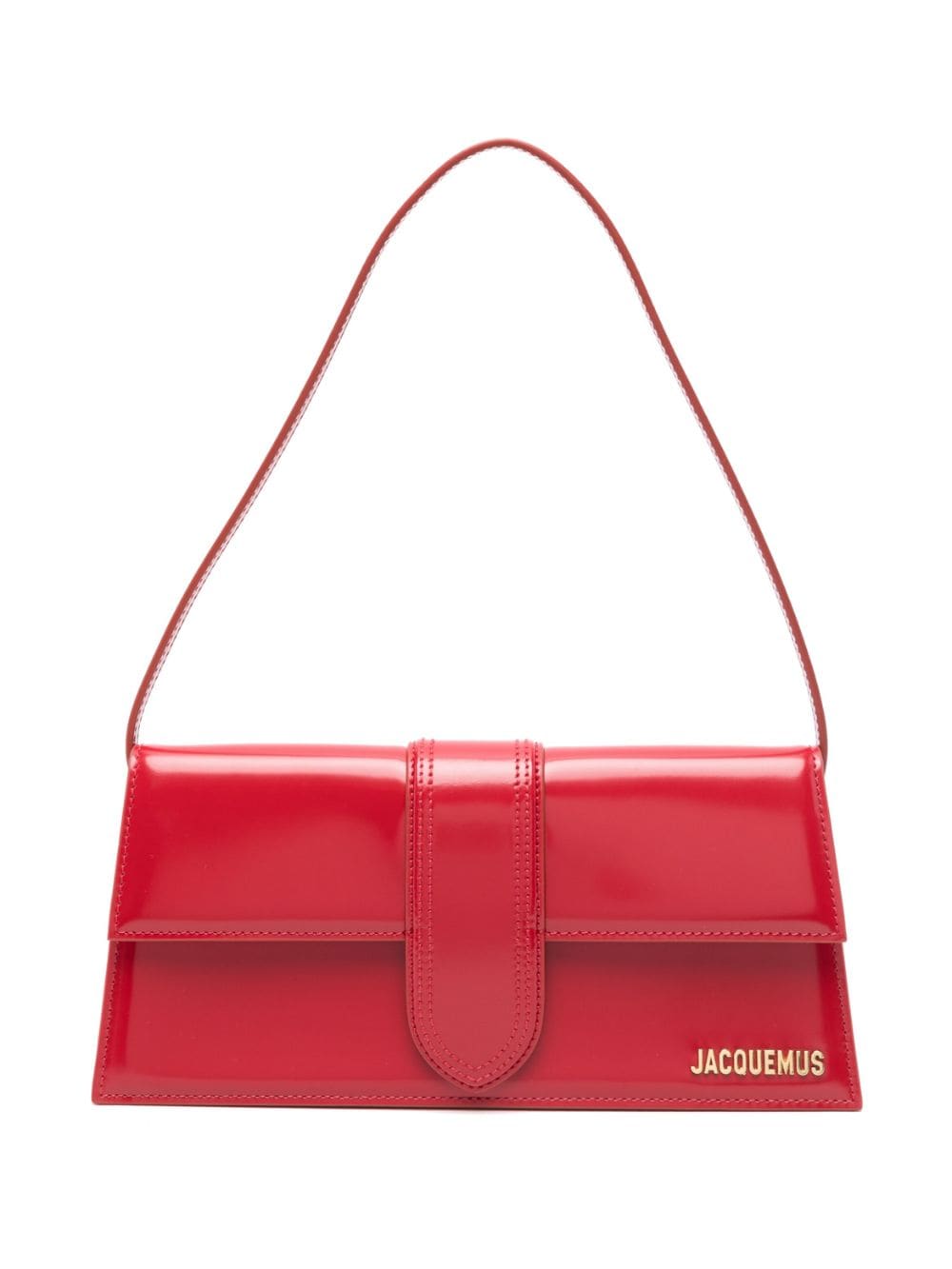 JACQUEMUS Le Chiquito Calfskin Patent Leather Shoulder Bag - Cardinal Red image 0