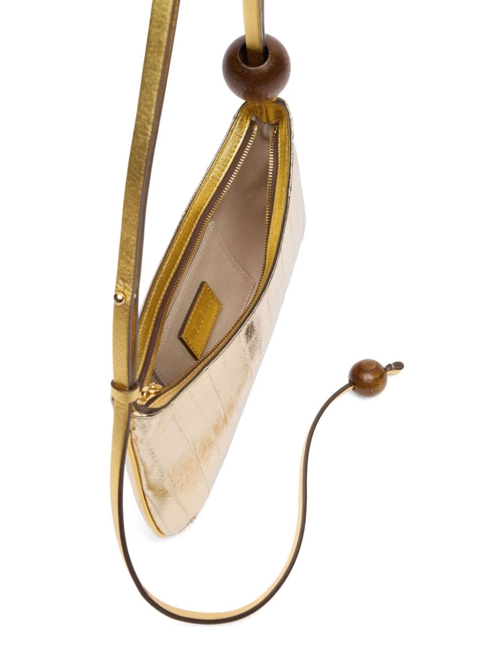 JACQUEMUS Le Chiquito Golden Mirror Leather Shoulder Bag image 6