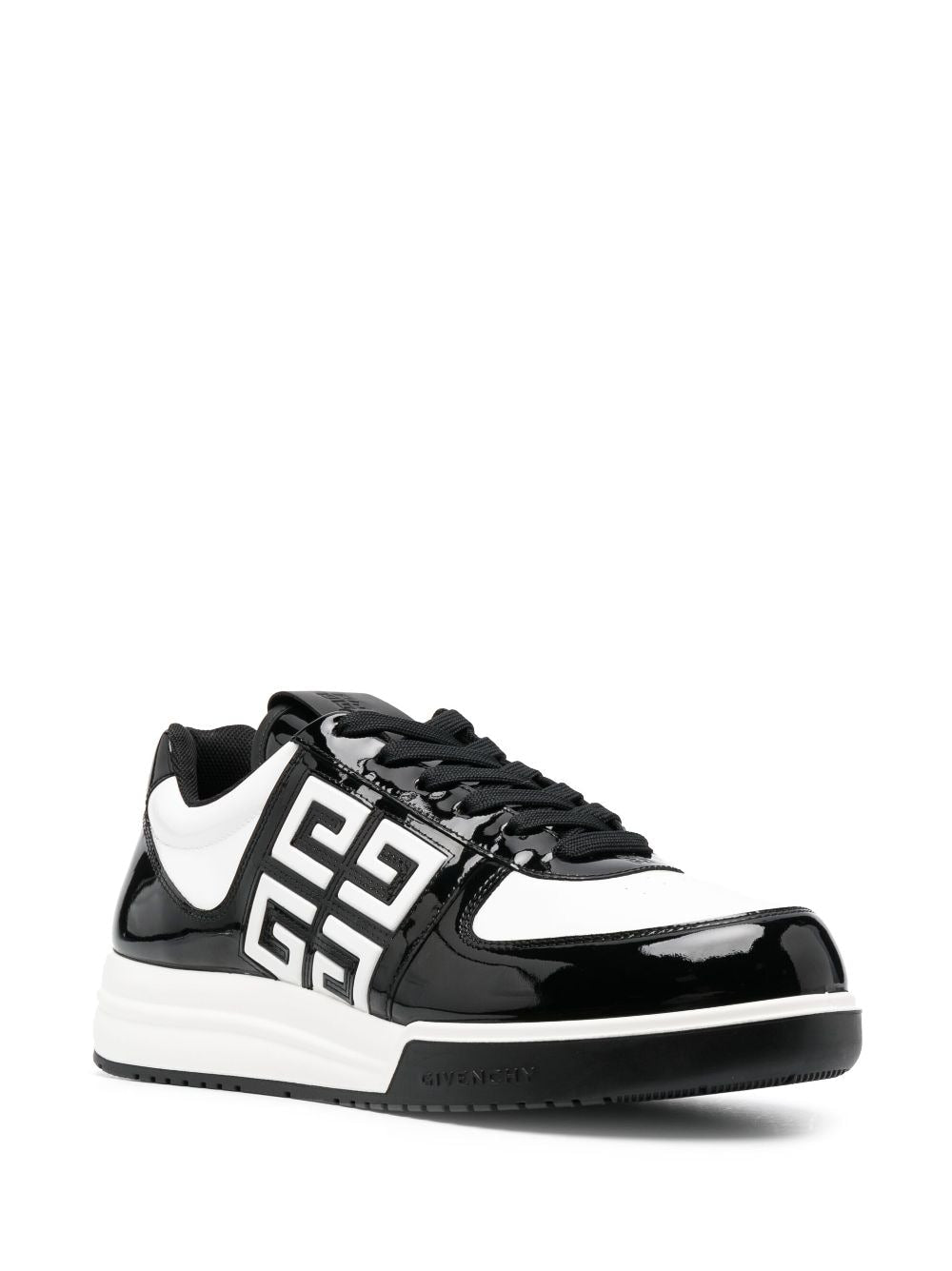 Givenchy 4G Panelled Leather Sneakers - Black image 3