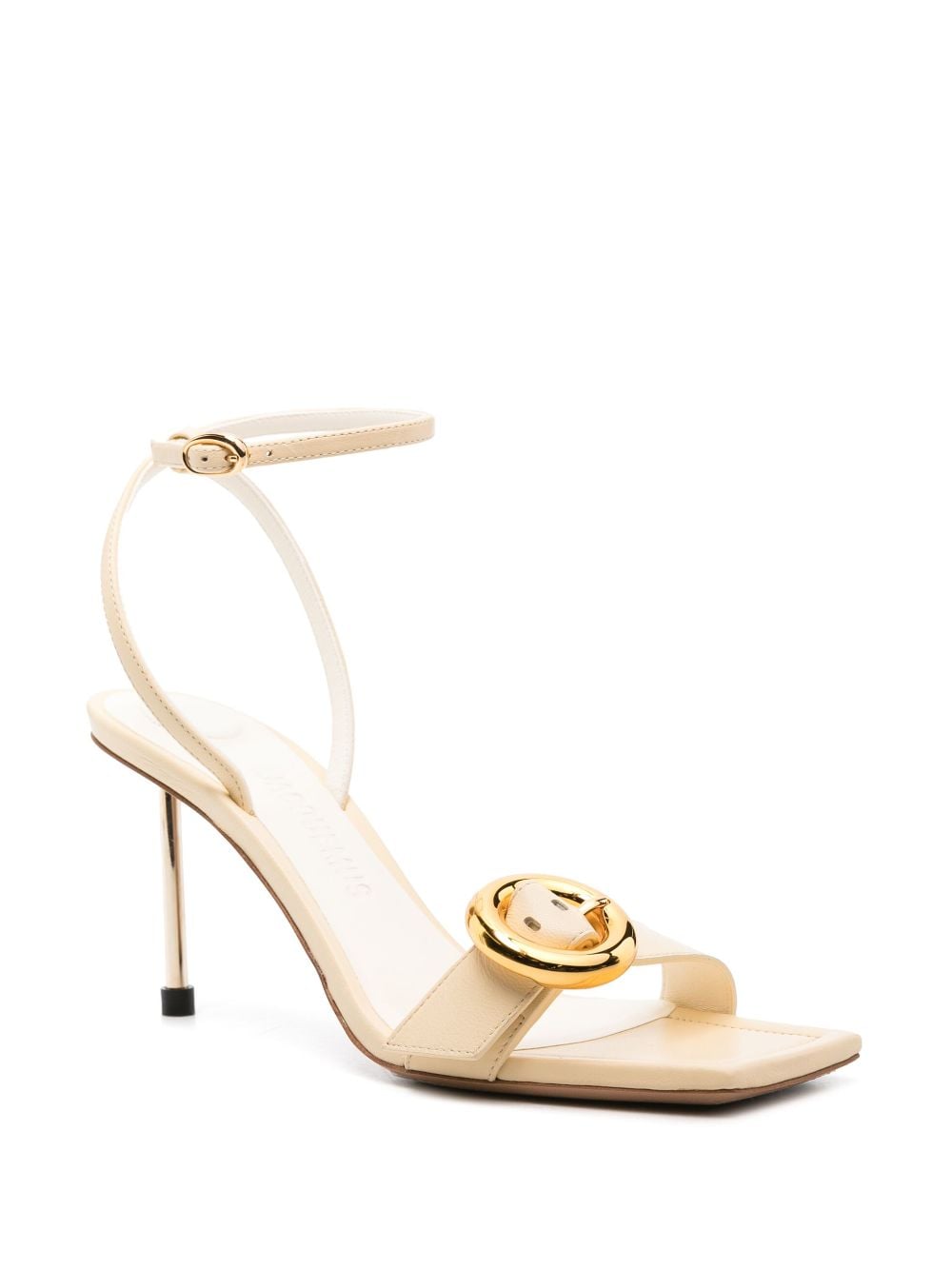 JACQUEMUS Crossover Strap Stiletto Sandals - Ivory image 2