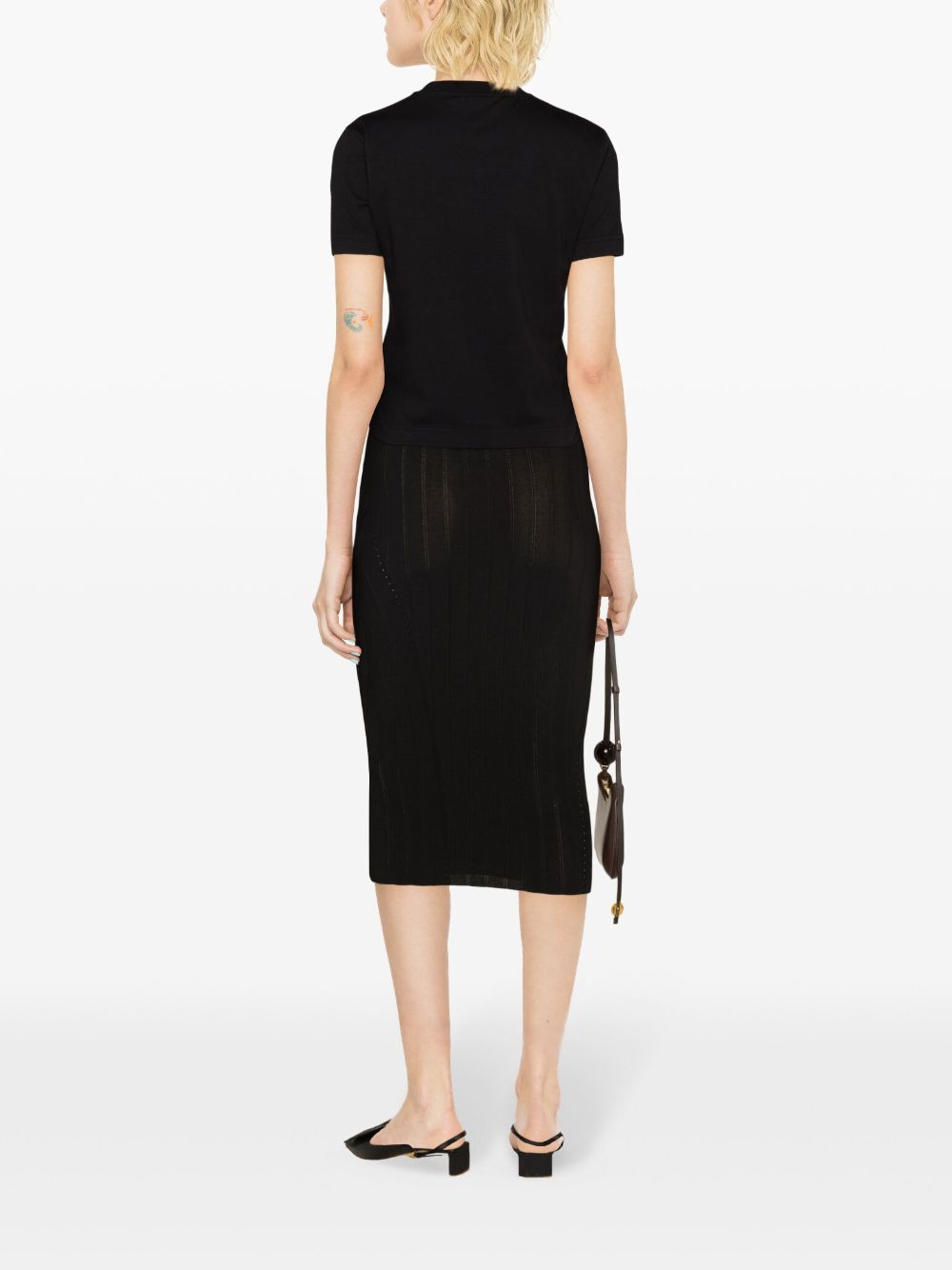 JACQUEMUS Black Stretch Cotton Jersey T-Shirt image 3