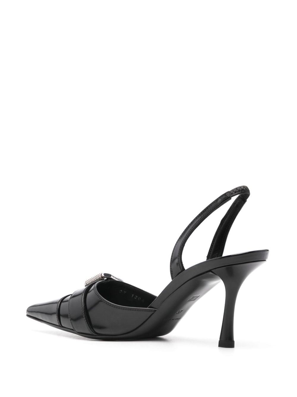 Givenchy Black Leather Slingback Pointed Toe Heels image 3