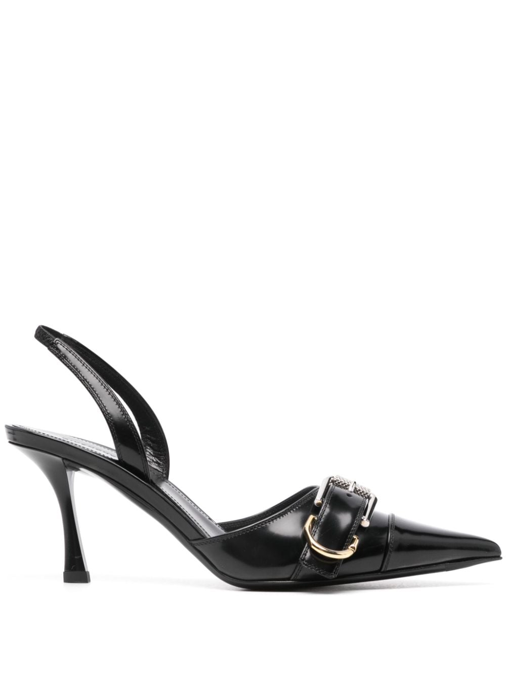 Givenchy Black Leather Slingback Pointed Toe Heels image 0