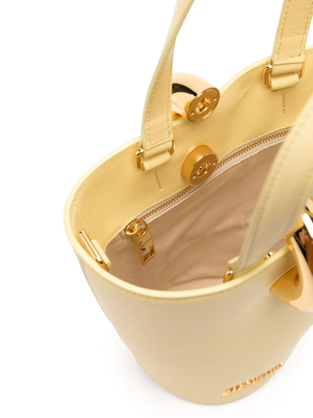 JACQUEMUS Asymmetric Lambskin Shoulder Bag - Yellow image 3