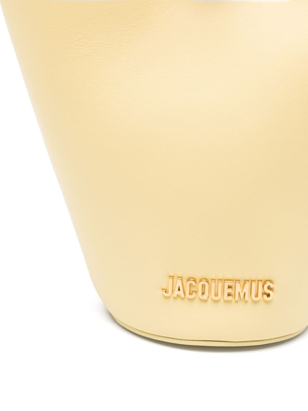 JACQUEMUS Asymmetric Lambskin Shoulder Bag - Yellow image 4