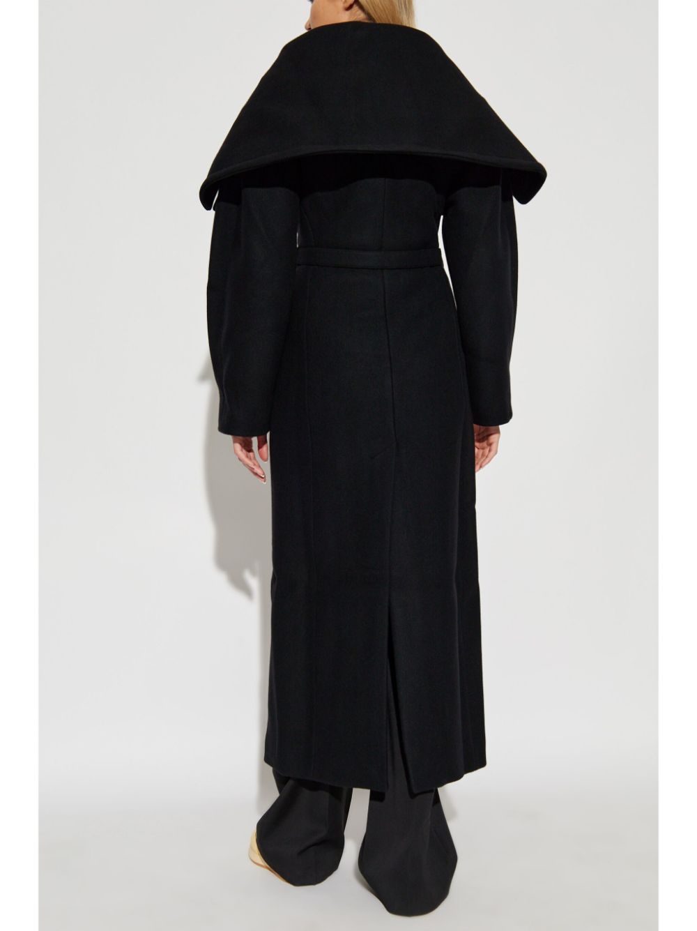 JACQUEMUS Oversized Black Virgin Wool Coat image 4