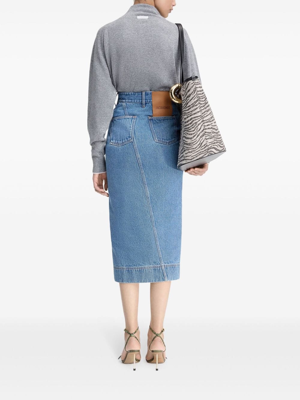 JACQUEMUS Asymmetric Denim Skirt - Blue image 1