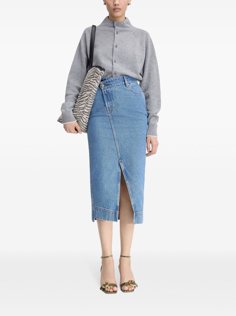 JACQUEMUS Asymmetric Denim Skirt - Blue image 4